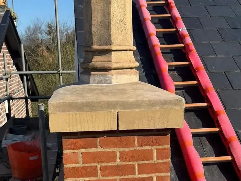 Chimney rebuilt and re-capped
