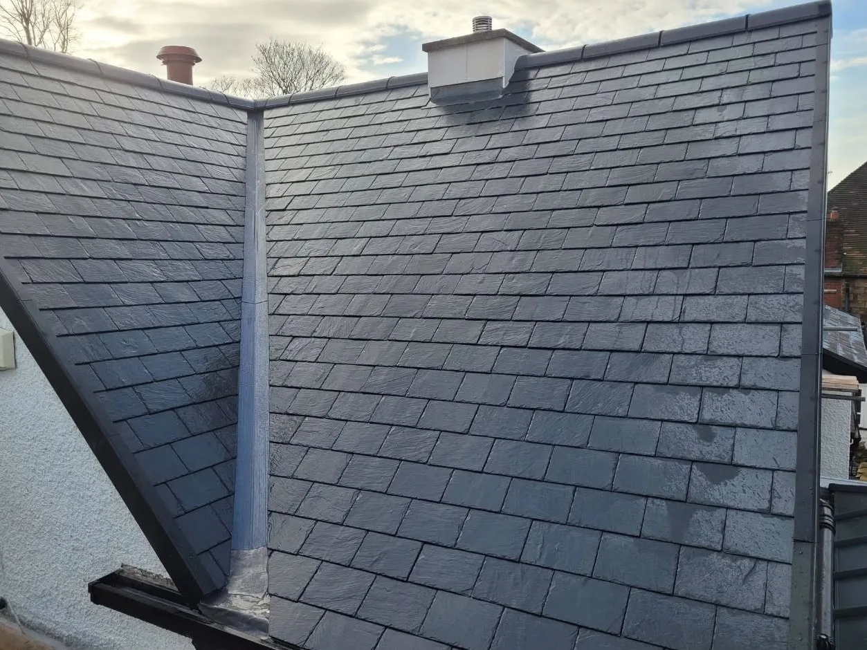 Slate roof replacement, signed off by building control